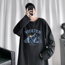 Load image into Gallery viewer, Round neck cotton long-sleeved T-shirt
