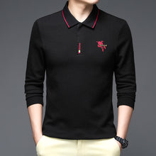 Load image into Gallery viewer, men&#39;s long-sleeved velvet cotton POLO T-shirt
