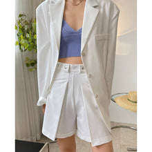 Load image into Gallery viewer, High waist suit pants wide-leg loose thin casual shorts
