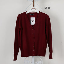 Load image into Gallery viewer, Long-term spot V college shawl sweater jacket
