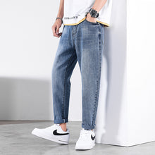 Load image into Gallery viewer, Men&#39;s straight jeans with Japanese print

