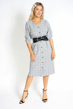 Load image into Gallery viewer, Too Cute for Office Modest Plaid Dress
